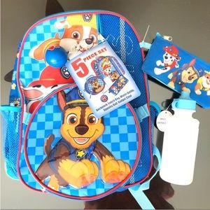 Paw patrol five piece back pack set